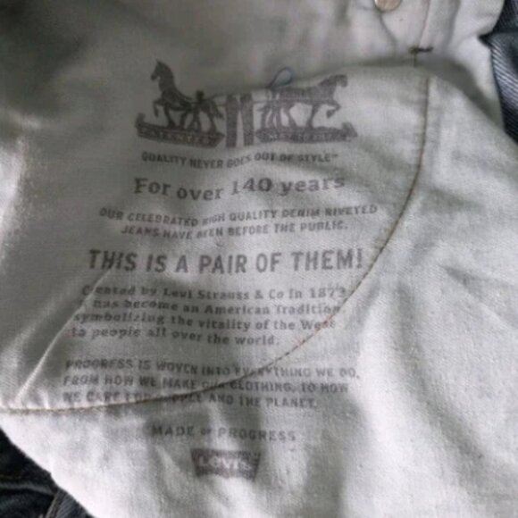 Levis 511 Mens Denim Distressed Jorts Shorts Size 36 - Picture 5 of 7